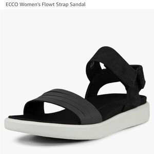 Ecco Black Sandals with Sporty Design
